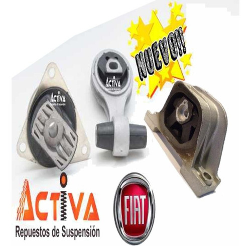 Kit 3 Soportes Motor Fiat Idea Motor 1.4 Fire Nafta