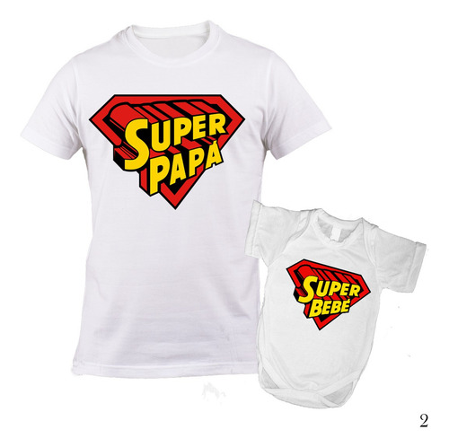 Remera Para Hombre Padre Papa + Body Frases Pack Combo