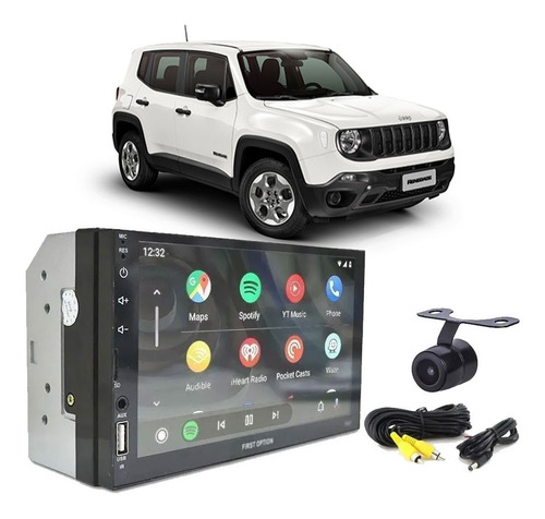 Central Multimídia Mp5 Jeep Renegade Pcd Câmera Espelhamento