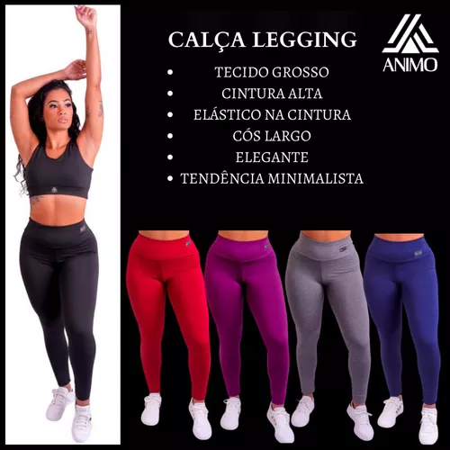 2 Legues Legging Grossa Lisa Varias Cores