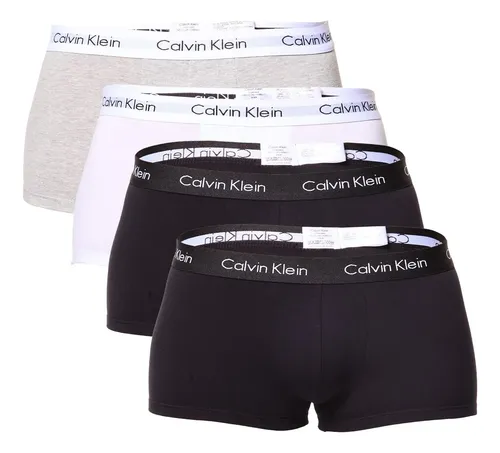 Kit 4 Cuecas Masculina Low Rise Trunk Algodao Calvin Klein
