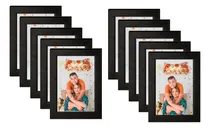 Comprar Kit 10 Porta Retratos 10x15 C\u002Fvidro Moldura Preta Para Fotos