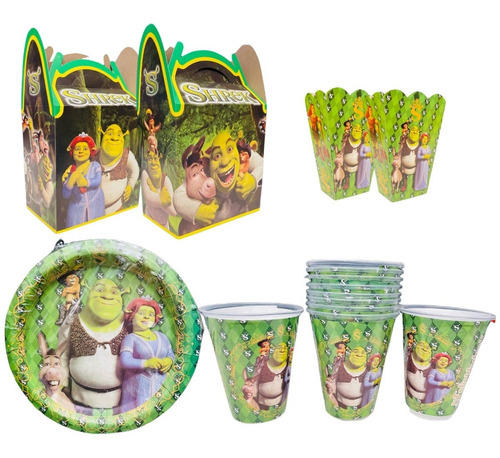 Kit Platos Dulceros Vaso Palomero 100 Pz Fiesta 25 Invitados