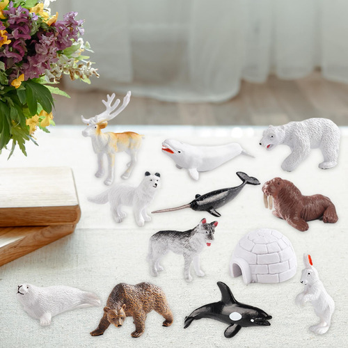 12x Juego De Desarrollo De Juguetes De Animales Árticos