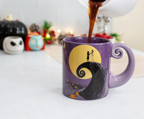 Taza Cerámica Jack & Sally De Disney, 20 Oz, Hallowe