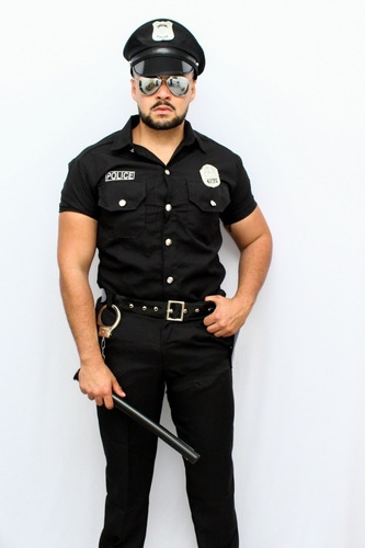 Fantasia Masculina Adulto Policial - Linha Luxo