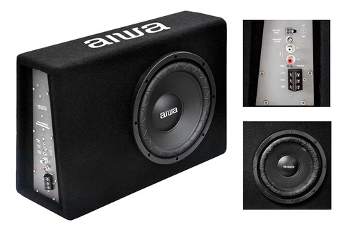 Subwoofer Amplificado Plano Aiwa Slim Para Auto 600w 