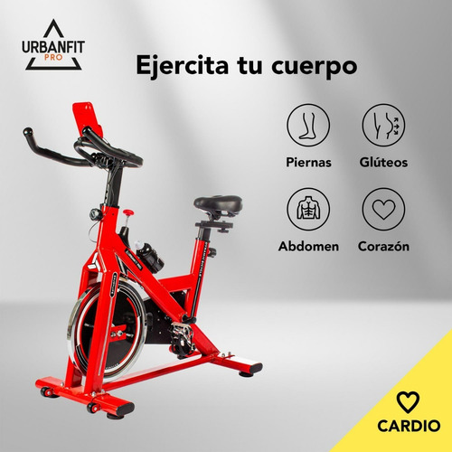 Imagen 5 de 6 de Bicicleta Estatica Spinning Profesional Indoor 18 Kg Cardio