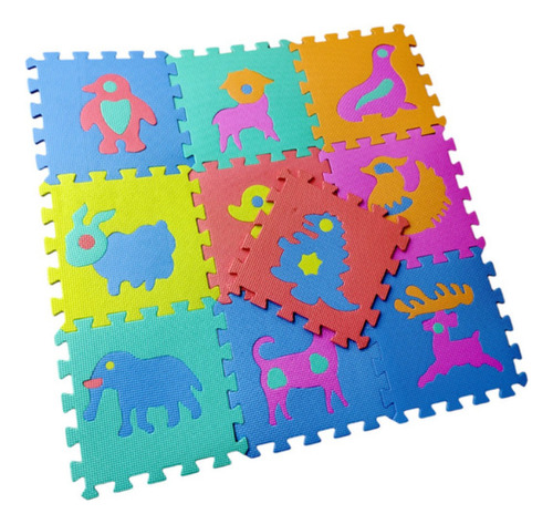Imagen 3 de 4 de Alfombra De Foami Para Bebes 10 Piezas Grandes 29x29 C/u