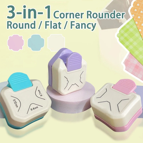 3 In 1 Fancy Corner Cutter Round Corner (blue)