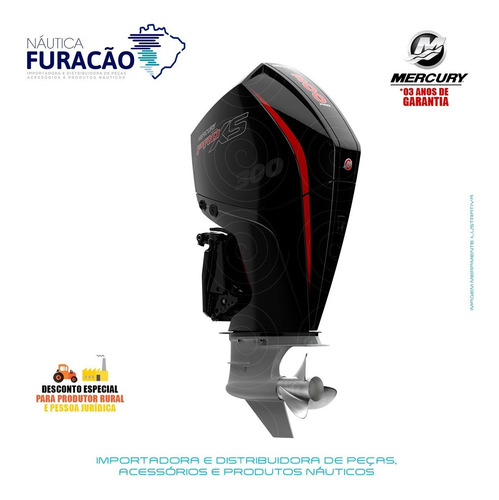 Motor De Popa Mercury 4 Tempos 300hp L V8 Dts Pro Xs