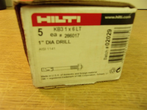 New Hilti Kb3 1x6lt #2 86017 Kwik Bolt 3, Set Of 5  *fre Mww