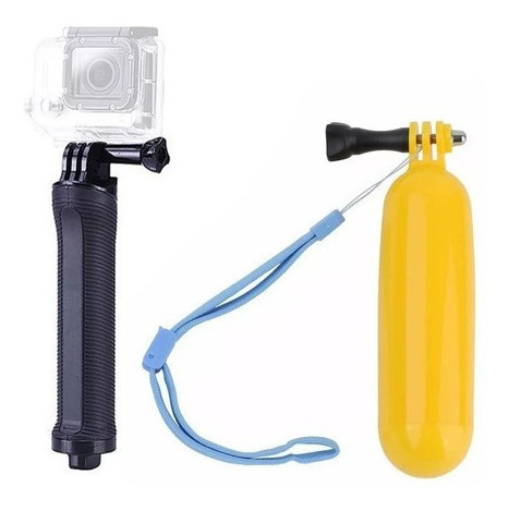 Imagem 2 de 9 de Bastão Go Pro Dobrável 3 Way Boia Gopro Hero 3 4 5 6 7 Black