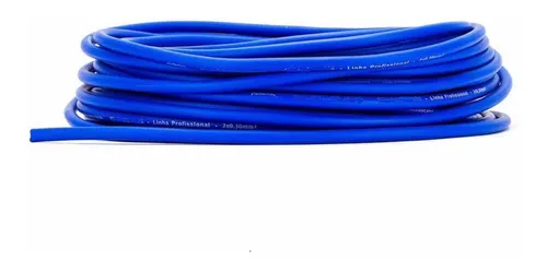 comprar Cabo De Microfone Profissional 2x0,30 Azul - 20 Metros