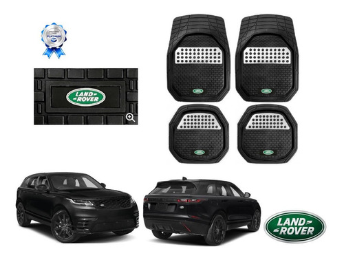 Tapetes 4pz Charola 3d Logo Range Rover Velar 2018 A 2023