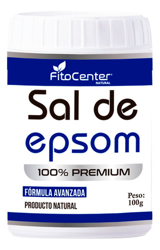 Suplemento Sal De Epsom Fitocenter Sulfato De Magnesio 100g