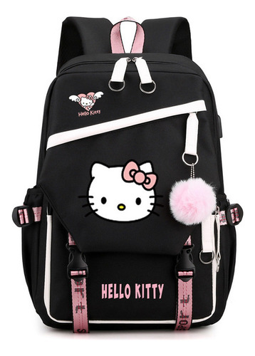 Hermosa Mochila Escolar Hello Kitty For Grados 3 A 6