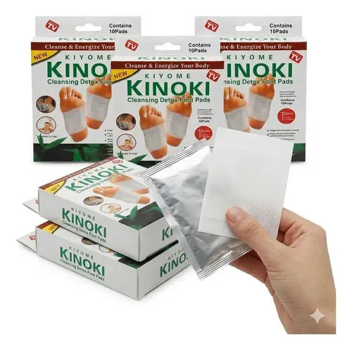 Kit 30 Adesivos Detox Natural Para Pés Kinoki 3 Caixa