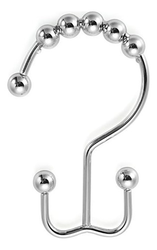 Ganchos Cortina De Baño Acero Inoxidable Doble Circulación Plata
