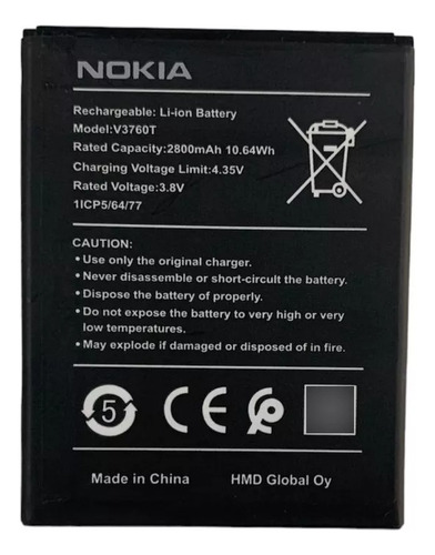 Ba-teria Original Para Nokia C2 Ta-1263 Modelo V3760t Nova