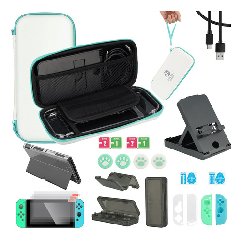 Kit De Accesorios Para Nintendo Switch Oled Funda Estuche 