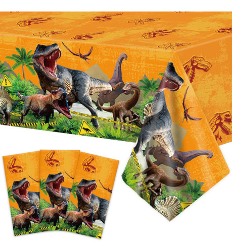 Gisgfim 3 Manteles De Fiesta De Dinosaurios, Suministros Par