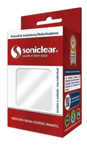 Máscara De Pvc Cristal Flexível Infantil Soniclear