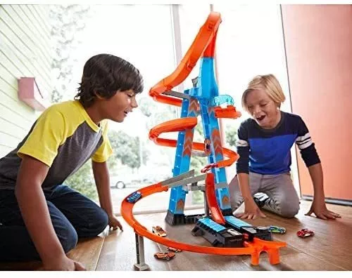 Brinquedo Infantil Pista Hot Wheels Pista Torre De Colisao Aerea Mattel -  Papellotti