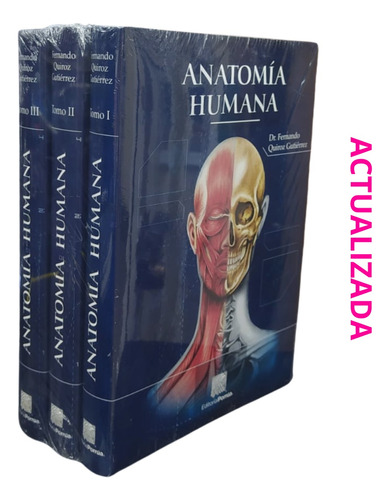 Anatomía Humana Tomo 1-3/ Fernando Quiroz Ed Porrúa Original