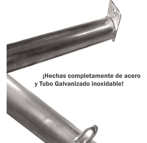 Carpa 4x7 Ultra Reforzada Tubo Galvanizado Uso Inoxidable Metalico/plateado