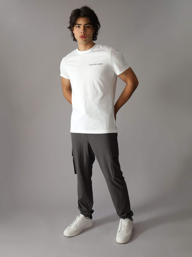 Playera Blanca De Hombre Con Logo Calvin Klein Jeans