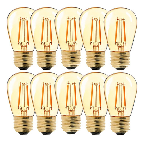 Lamparas Luz Led Set X10 Vintage Calida Maxwell Guirnalda