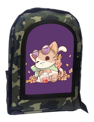 Mochila Camuflada Gatos Gato Gatitos A63