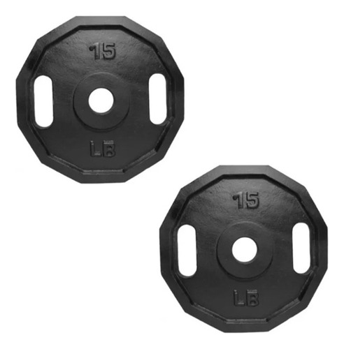 2 Discos Hexagonales De 15 Libras Lb (7.5 Kilogramos Kg)30lb