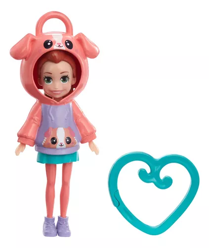 Boneca Polly Pocket Com Capuz De Bichinho E Clipe - Mattel