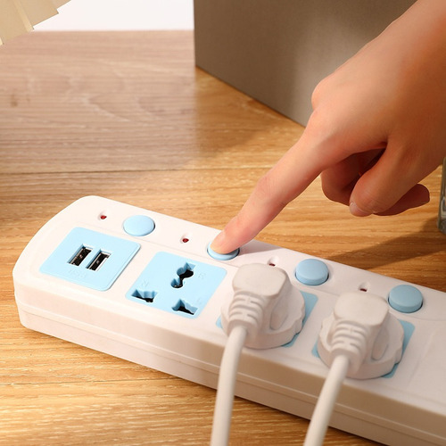 Barra Multicontactos Universal Estacion Carga 4 Tomas 2 Usb