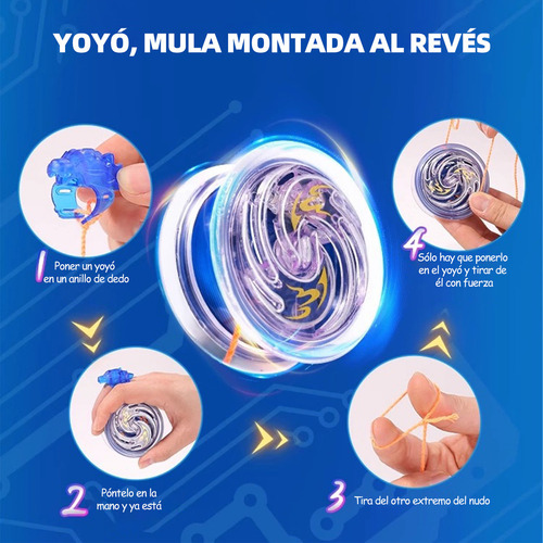 Yoyo Profesional De Aleación Regalo Paraniños Luminoso 3 Pzs