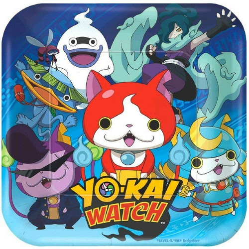 Yokai Reloj Platos De Postre (8 Ct)