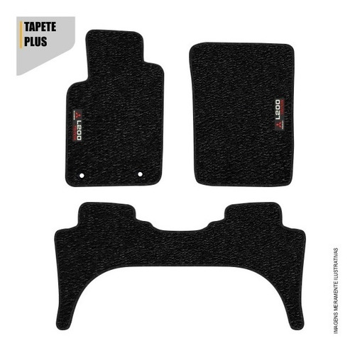 Tapete Mitsubishi L200 Triton 3pçs 2011/2012/2013 Borracha