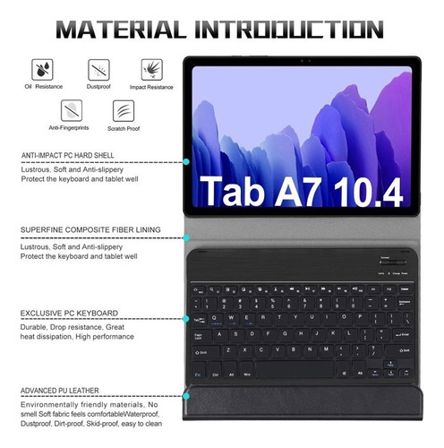 P Funda Con Teclado For Samsung Galaxy Tab A7 10.4 2020 Con