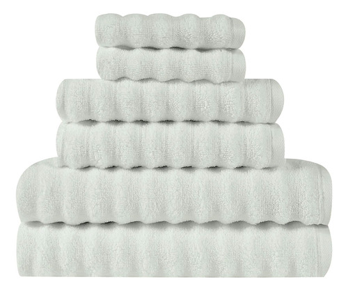 Truly Soft Everyday Zero Twist 6 Piece Silver Grey Towel Set