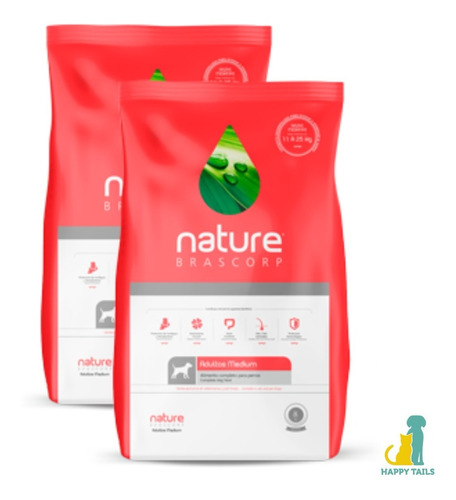 Nature Brascorp Adulto Mediano 2 X 15 Kg - Happy Tails