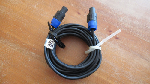 Cable P/parlantes 2x1,0mm2 (10m) + Conectores Speakon