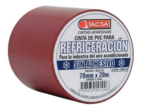 Cinta Para Refrigeracion Sin Adhesivo X20m Colores Color Ladrillo