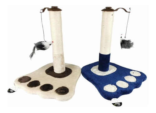 Imagen 1 de 3 de Rascador De Patita Con Juguete De Ratón Para Gato
