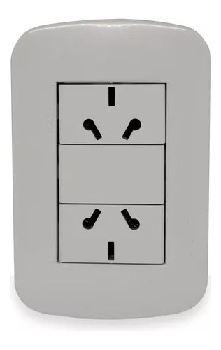 Juego Llave De Luz Jeluz Verona 2 Tomas + 1 Ciego Subte A