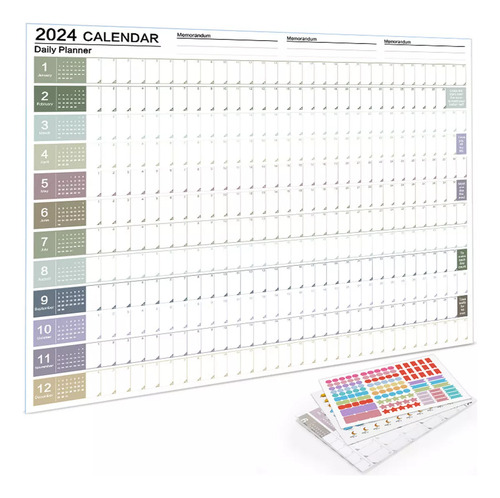Calendario De Pared 2024, Planificador De Pared Grande A