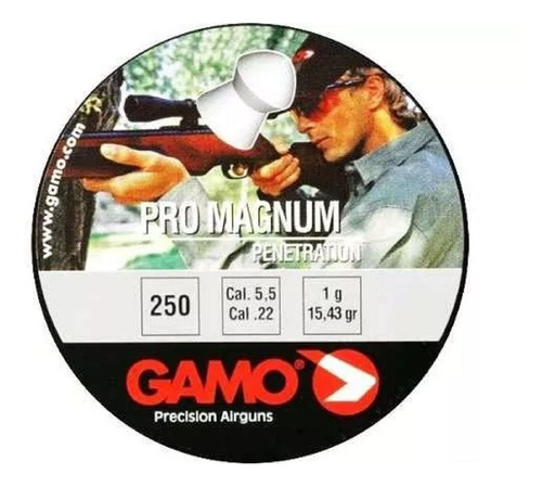 Imagen 2 de 5 de Balines Gamo Magnun Por 250 Unidades 5.5mm Punta Copita
