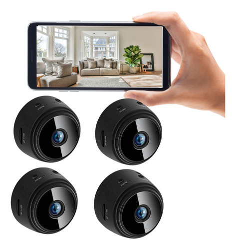 Kit 4 Mini Câmera Espiã Segurança Wifi Discreta Noturna Voz