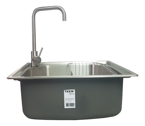 Imagem 5 de 6 de Cuba Inox Cozinha Gourmet Com Torneira Misturador 57 X 43 Cm